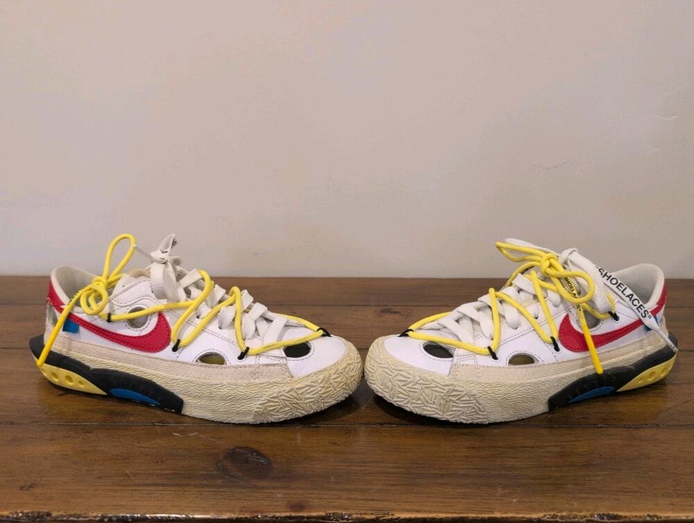 Nike Off-White x Blazer Low White University Red Size 3.5 DH7863-100